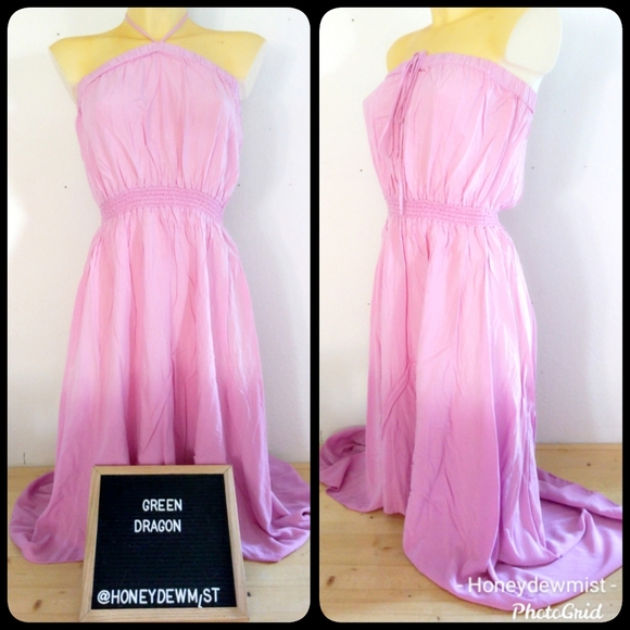 Green Dragon Dresses & Skirts - GREEN DRAGON Pink Ombre Strapless Hi Low Dress